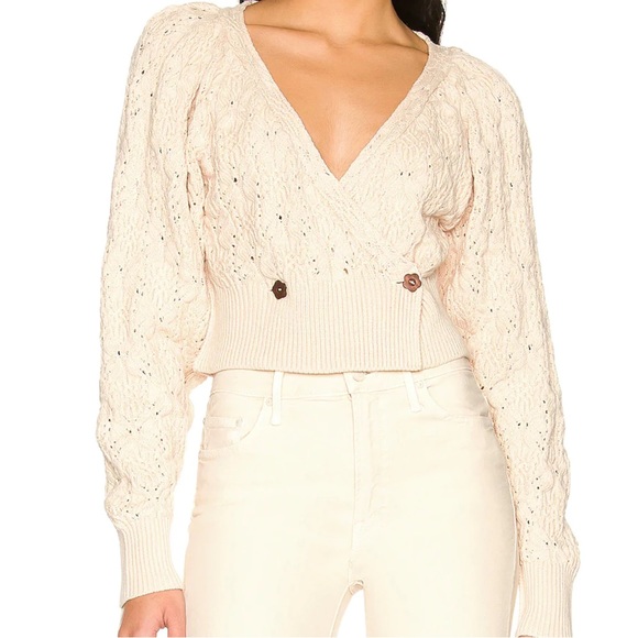 𝓯𝓹 Free People ~ Olive You Cardi in Macadamia - Picture 4 of 8